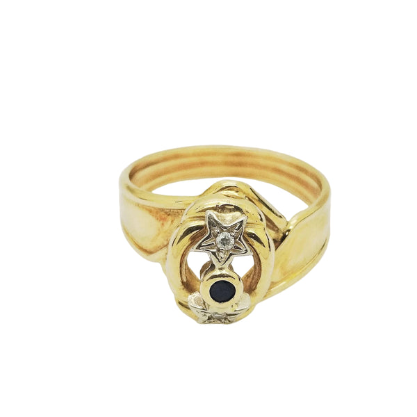 Bague en or jaune 18K - 4.04 Grs - Taille 54