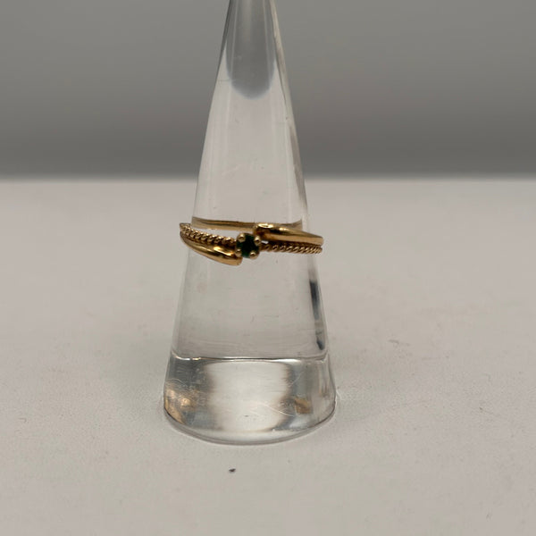 Bague en Or Jaune avec Émeraude 18K - T 55