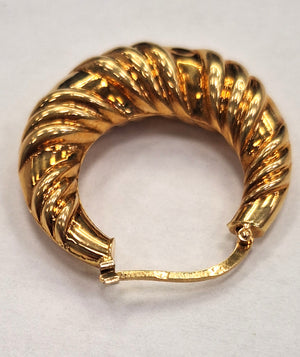 Boucles d'oreilles créoles en or jaune 18K