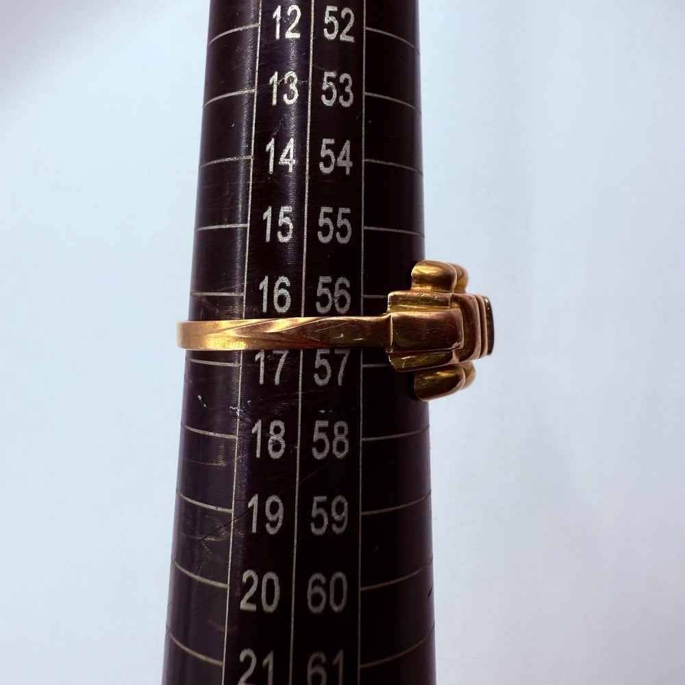 Bague Chevalière en Or Jaune 18K Taille-56.5