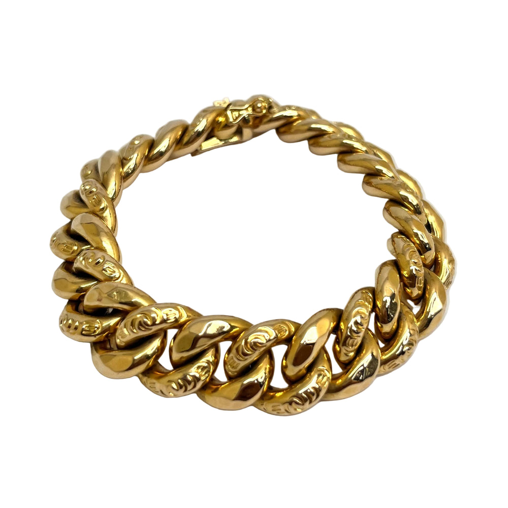 Bracelet Gourmette en Or Jaune 18k - 38 G