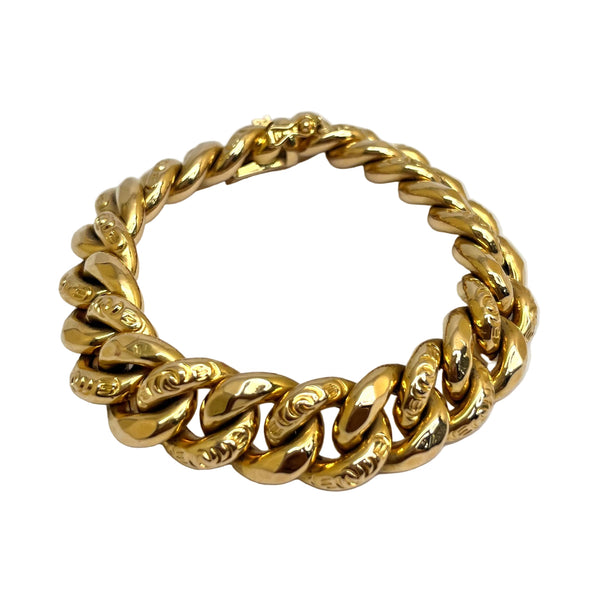 Bracelet Gourmette en Or Jaune 18k - 38 G
