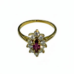 Bague Marguerite en Or Jaune 18k - 1.87 G - Taille : 46