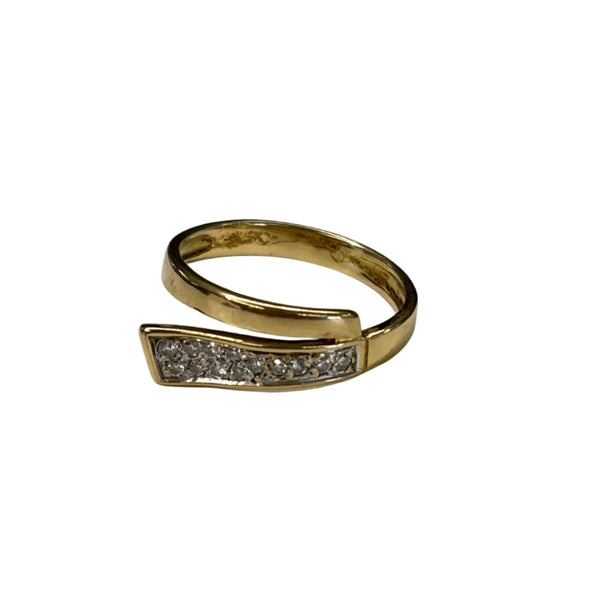 Jonc en Or jaune 18K avec 13 diamants