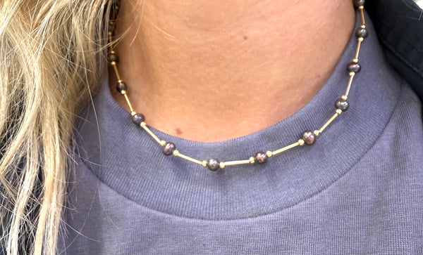 Collier Ras du Cou Or Jaune 18k Poids-6.63 Grs