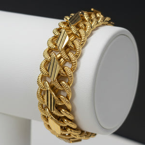 Bracelet Gourmette en Or Jaune 18k