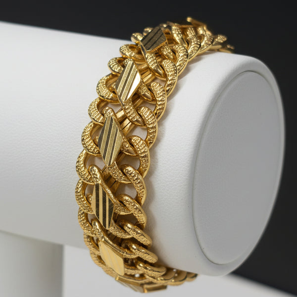 Bracelet Gourmette en Or Jaune 18k