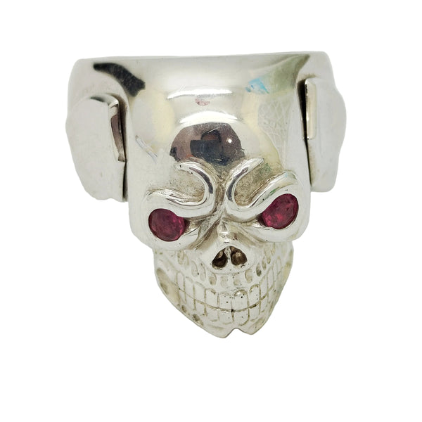 Bague tête de mort en Or Blanc 18 carats