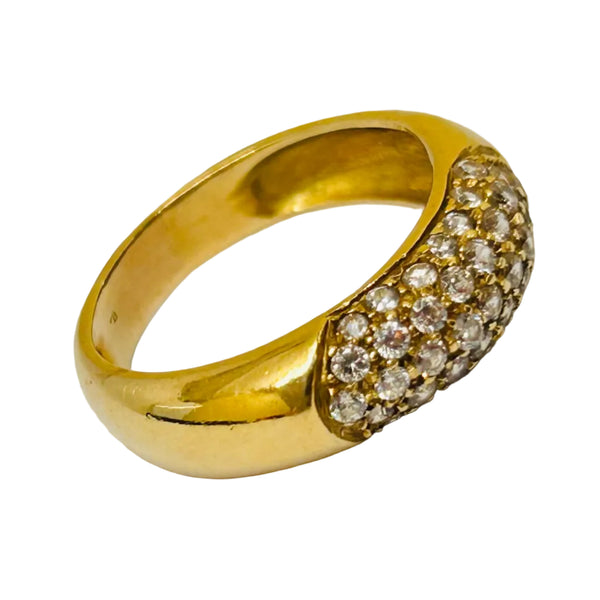 Bague en Or Jaune 18K avec Oxyde de Zirconium T55 - 5.02Grs