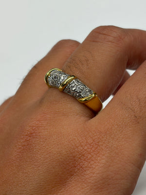 Bague en Or 750 avec 27 Zirconium - Taille 57