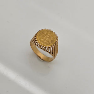 Chevalière en Or Jaune 18K - 5.27G - Taille 53