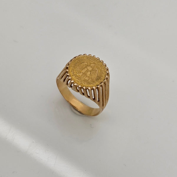 Chevalière en Or Jaune 18K - 5.27G - Taille 53
