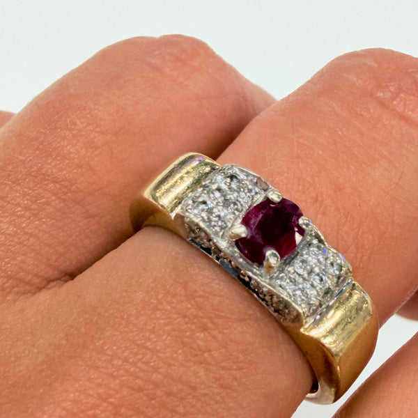 Bague en Or Jaune et Or Blanc 18k