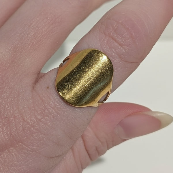 Chevalière en Or Jaune 18 K - 3.64 G