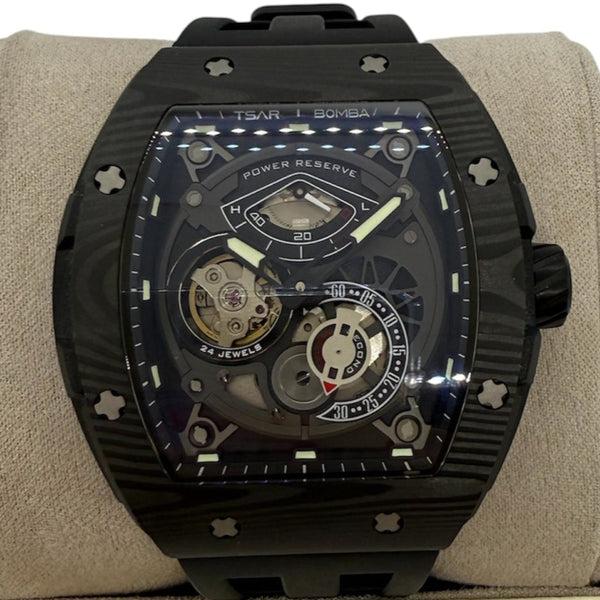 Montre Tsar Bomba Automatique Carbone Squelette 2024 Comme Neuve