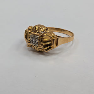 Bague en or jaune 18K Taille-55