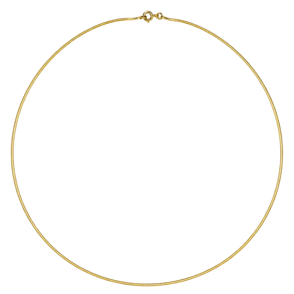Collier serpent en or jaune 18k - 42.5cm - 4.07gr