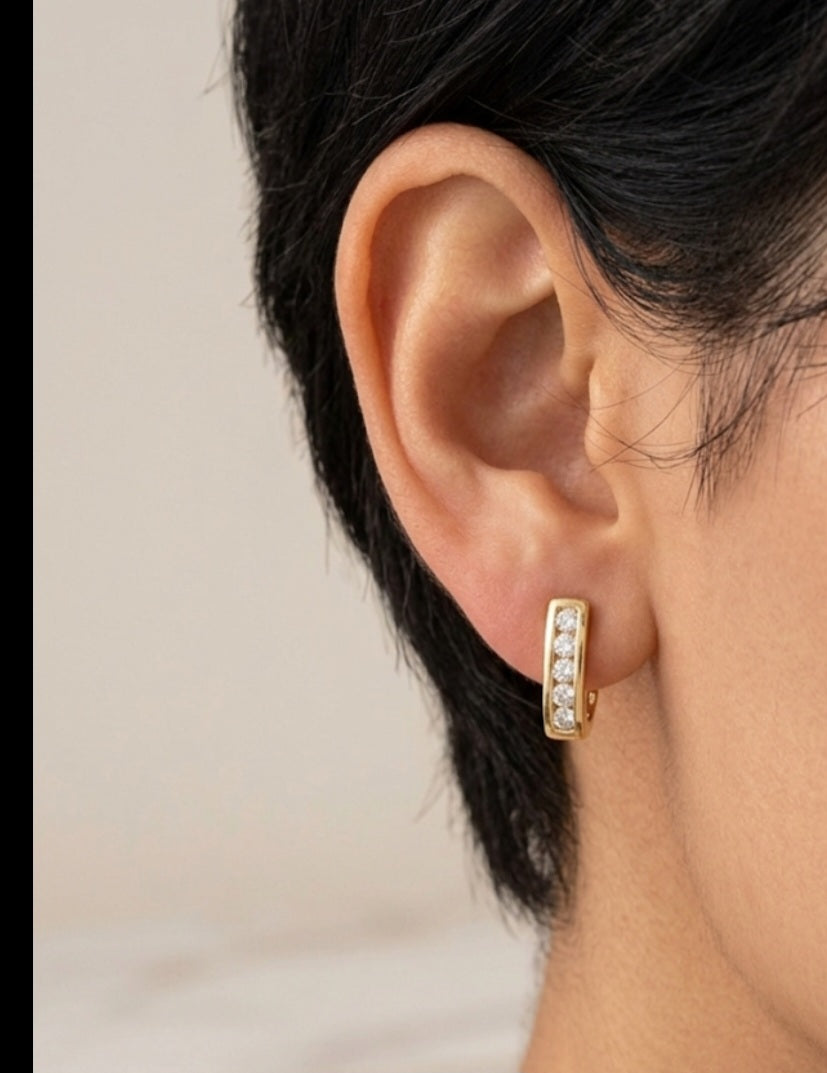 Boucles d'oreilles en Or Jaune 18 K - 1.06 G