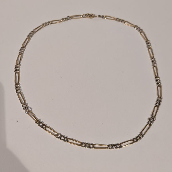 Collier Princesse Figaro Or jaune et blanc 18K 45cm