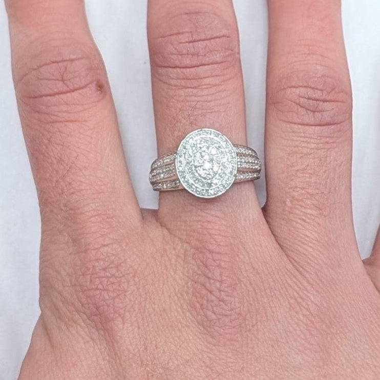 Bagues en or blanc 18K - Taille 56 -  3.64 G