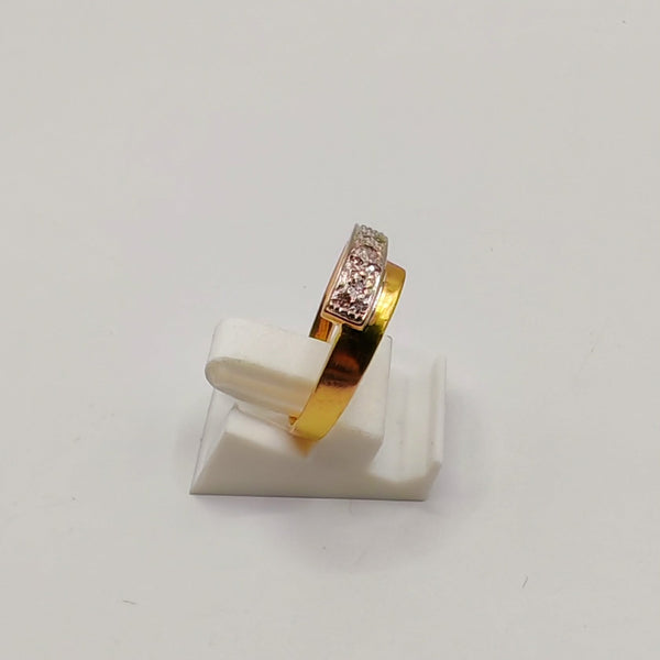 Bague en Or Jaune 18K - Diamant - Taille 54 - 2.49G
