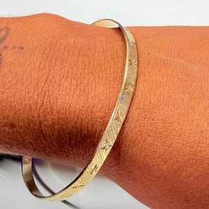 Bracelet Jonc en Or Jaune Tressé 18k - 11.26g