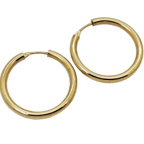 Boucles d'oreilles créoles en or jaune 18k - 2.43 G