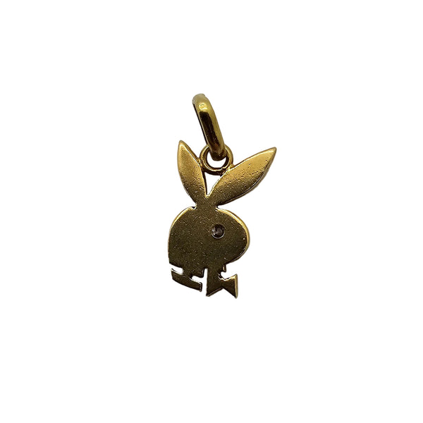 Pendentif Playboy en Or Jaune avec Diamants 18k - 1.13 G