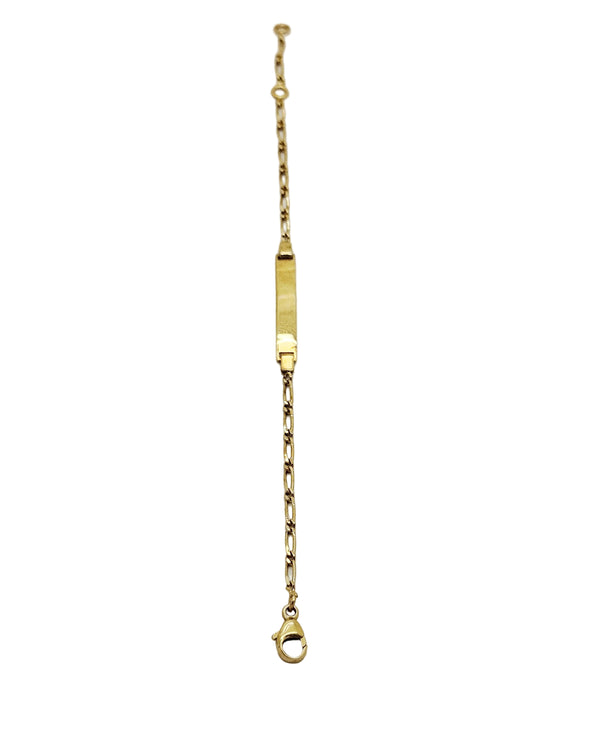 Bracelet identité en or jaune 18k - 2.05 G