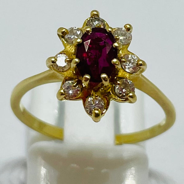 Bague Marguerite en Or Jaune 18 Carats Taille - 52 Poids-2.21 Grs