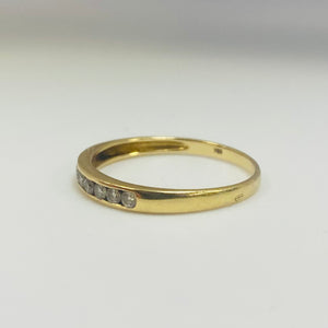 Bague demi tour en or jaune Taille-57
