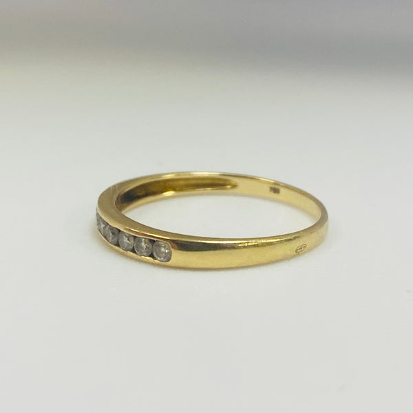 Bague demi tour en or jaune Taille-57