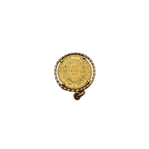 Pendentif Porte Pièce Or Jaune Napoléon III 22 K  - 4.47 Grs