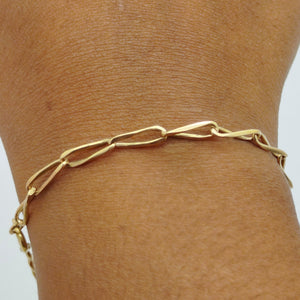 Bracelet Homme Or Jaune Maille Cheval 18 Car