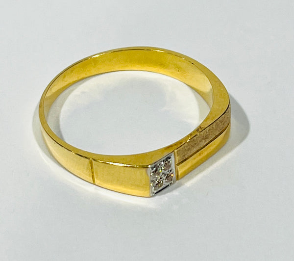 Chevalière en or jaune et rose 18 K - Taille 62 - 4.56 G