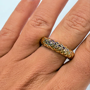 Bague tressée en or jaune 18k - 7.47 G