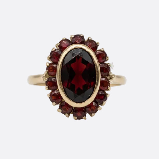 Bague marguerite en or jaune 18k -  4.90 G