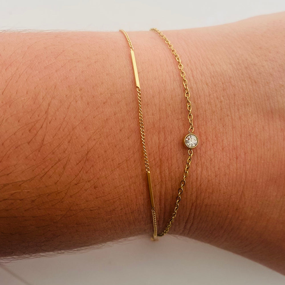 Bracelet en Or jaune 18K maille gourmette Lg 19cm