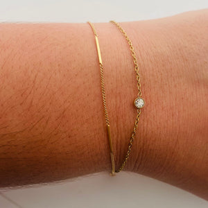 Bracelet en Or jaune 18K maille gourmette Lg 19cm