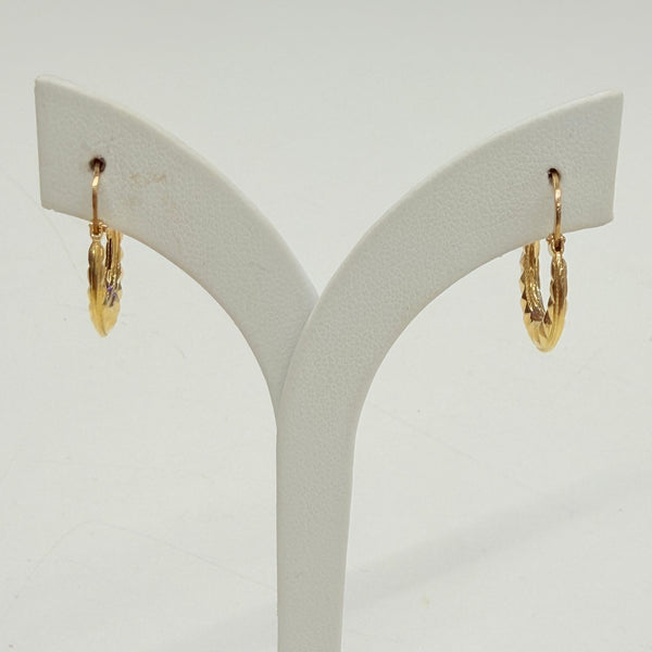 Boucles d'oreilles créoles or jaune 18k