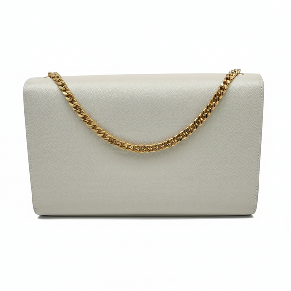 Sac Saint Laurent Kate Tassel en cuir blanc