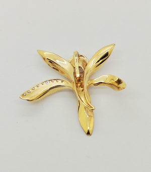 Pendentif Fleur de Vanille Or Jaune 18 K - 5.71 G