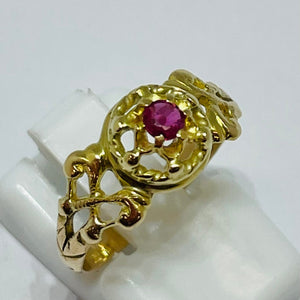 Bague en or jaune 18k - Taille 50