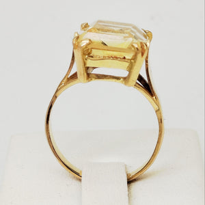 Bague Citrine en Or Jaune 18 K - 4.03 G