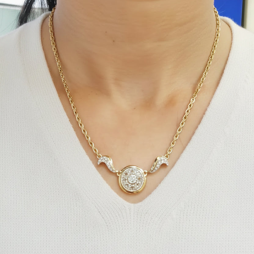 Collier Matinée en Or Jaune et Gris 18 K - 11.66 G