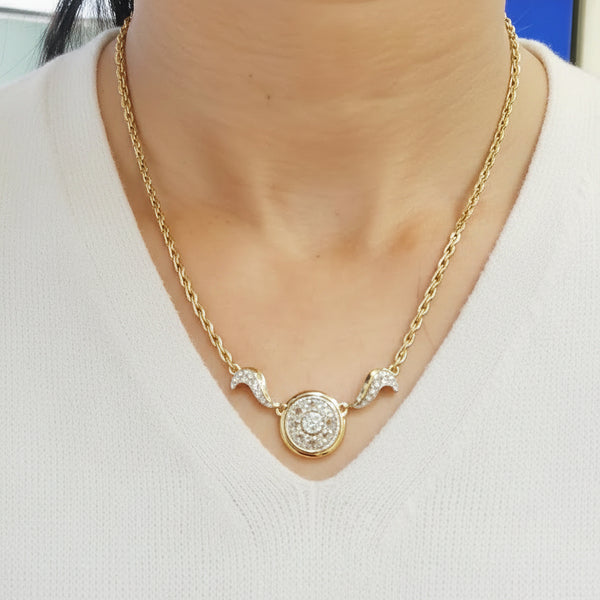 Collier Matinée en Or Jaune et Gris 18 K - 11.66 G