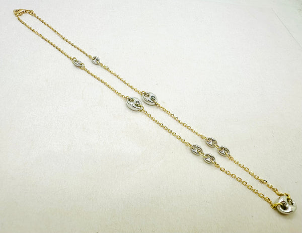 Collier Princesse en Or Jaune et Blanc 18 carats