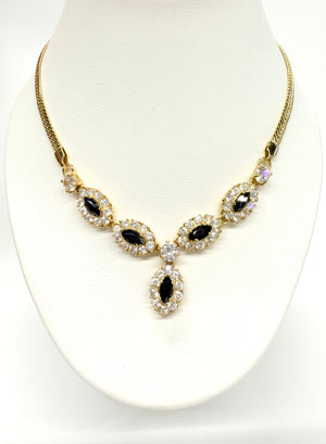 Parure 18K Collier, Bracelet et Boucles d'oreille Saphirs et Zirconiums