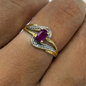 Bague en Or jaune 18K - Taille 54 - 1.60g