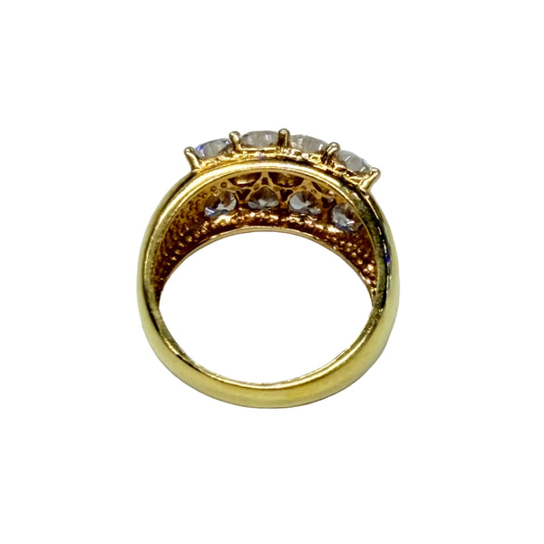 Bagues en or jaune 18k avec Oxyde de Zirconium